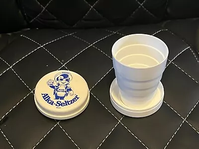 Vintage Alka-Seltzer Collapsible Cup SPEEDY Medicine Holder & Cup In One KG • $14.99