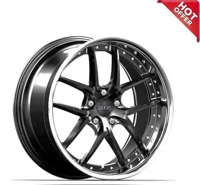 4ea 20  Staggered XIX Wheels X61 Gloss Black With SS Lip Rims (S5) • $1609