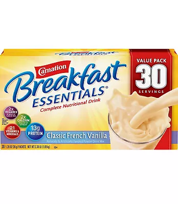 Carnation Breakfast Essentials Nutritional Drink Mix Vanilla (30 Ct.) • $25.99