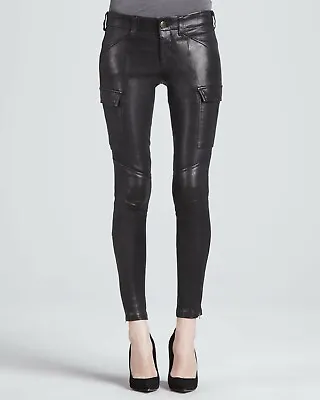 J Brand Houlihan Low-rise Skinny Cargo Leather  Pants 24 • $699