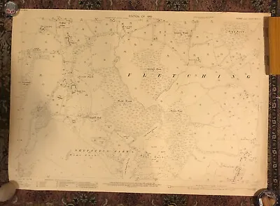 Large OS Surveyor's Map 1910 Sheffield Park Fletching Sussex - 25 Miles To Inch • £24.99