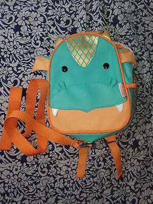 Skip Hop Toddler Mini Backpack Zoo Pre School Ages 2-4 Dragon Kids Green Orange • $18.50
