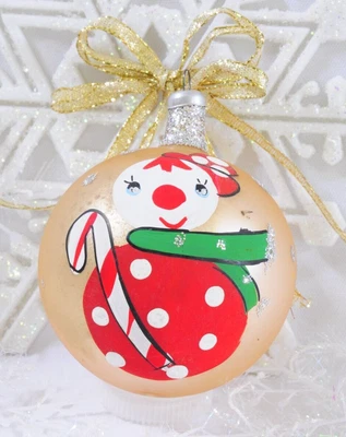$9.99 • Buy Vintage Italy Candy Cane Clown Mercury Glass Christmas Ornament