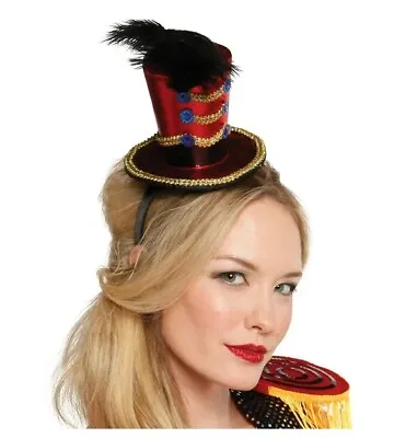 Ringmaster Mini Top Hat - Headband - Circus - Costume Accessory - Adult Teen • $17.99