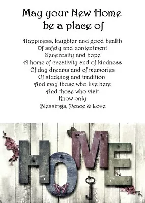 £4.15 • Buy Welcome To Your New Home A5 Card - New Home House Love Keepsake