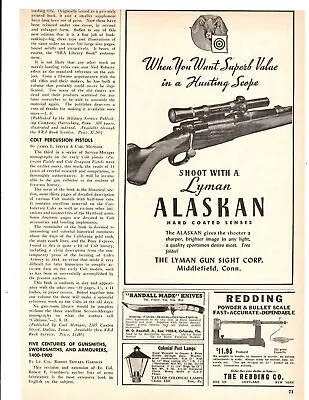 1948 Print Ad Lyman Gun Sight Corp Shoot With Alaskan Hard Coated Lenses Hunting • $13.19