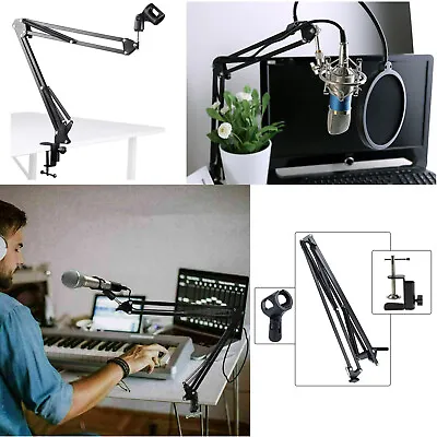 £7.29 • Buy Mic Microphone Stand Suspension Boom Scissor Arm Holder Studio Broadcast Desktop