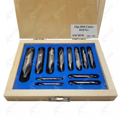 12PC Centre Drill Set Metric HSS Center Drills X12 Lathe Milling Drills Anchor  • £124.99