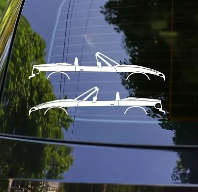 2X JDM Car Silhouette Stickers - For Mazda MX5 Miata NA 1st Gen • $8.99