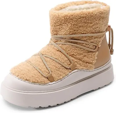 DREAM PAIRS Women's Warm Winter Snow Boots Moon Boots Womens Ankle Boots Faux Fu • $70.48