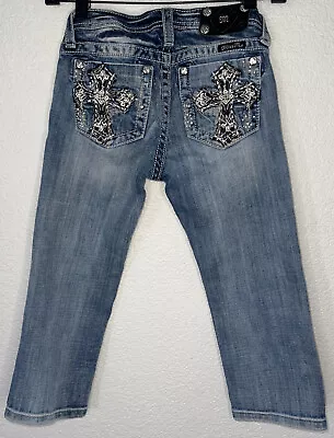 Miss Me Capri Jeans Girls Youth Size 12 Low Rise JK5772P • $20.50