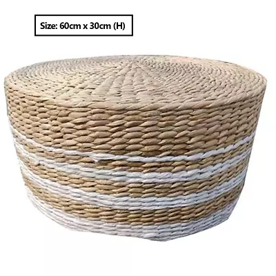 Ottoman Round 60x30cm Foot Stool Metal Frame Outdoor Garden Seat Couch Stool • $59.95