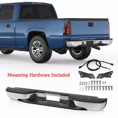 1X Chrome Rear Bumper W/ Hardwares For 1999-2007 Chevy Silverado GMC Sierra 1500 • $132.79