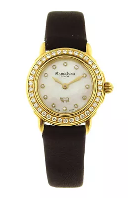 Swiss Watch Michel Jordi Ladies Bracelet W/ Etano Diamonds 18k YG Limited 16 • $2486