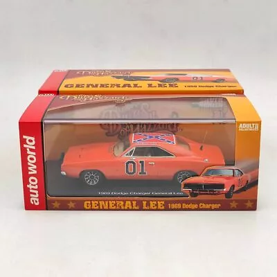 Auto World 1/43 Dodge Charger General Lee Red Resin Diecast Toys Car Model US • $99