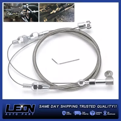 24  Throttle Cable Braided Stainless Steel Universal Accelerator Ford Chevy • $18.80