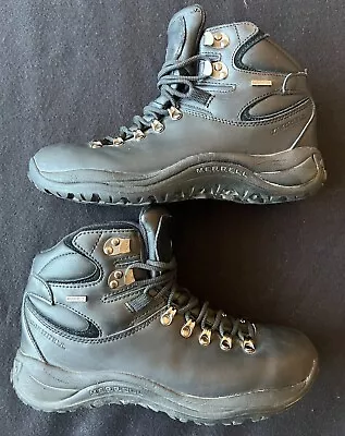 Merrell Reflex II Mid Waterproof Hiking Boots Black Mens Size 9 • $29.99