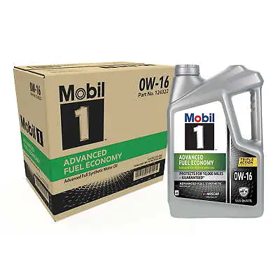 Mobil 1 Advanced Fuel Economy Full Synthetic Motor Oil 0W-16 5 Qt (3 Pack) USA • $78.01