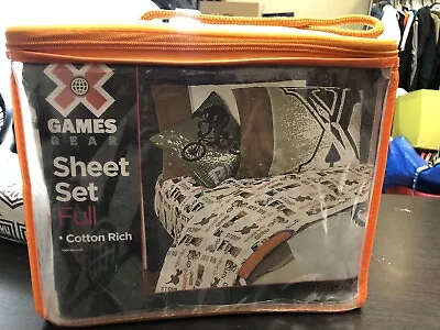 NEW  X Games Gear Cotton Rich  Full Sheet Set New Aa5 • $25