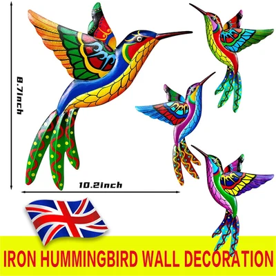 £2.89 • Buy Metal Birds Wall Art Sculpture Outdoor Hanging Ornament Garden Yard Home Decor