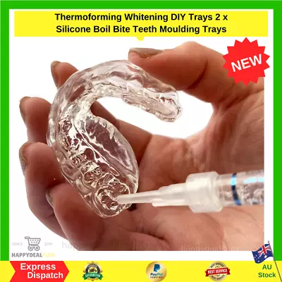 Thermoforming Whitening DIY Trays 2 X Silicone Boil Bite Teeth Moulding Trays • $16.89