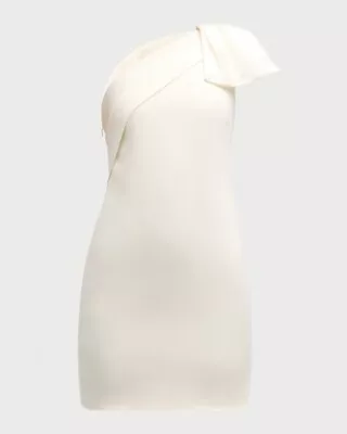 Roland Mouret One-shoulder Satin Crepe Mini Dress Size UK8 • $479