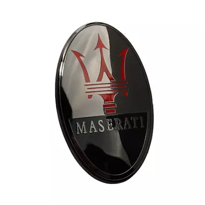 Maserati Granturismo Quatrroporte Ghibli Front Bumper Emblem Badge Black • $17.98