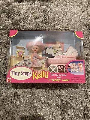 Vintage 1998 Mattel Barbie Tiny Steps Kelly Doll With Stroller #22226 New  • $75