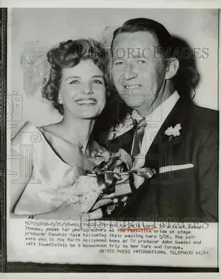 1958 Press Photo Actress Marjorie Lord And Randolf Hale After Wedding Hollywood • $17.88