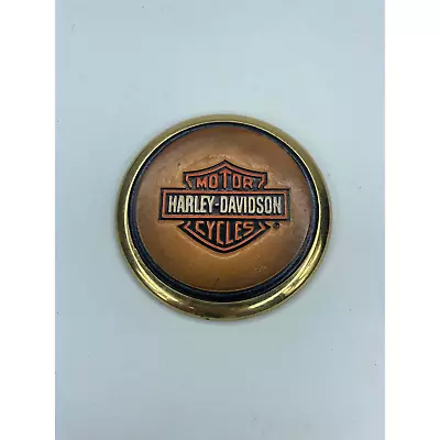 Vintage Harley-Davidson Bronze In Color Metal Coaster  • $12.99