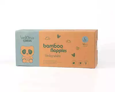 Cuddlies Disposable Bamboo Eco Nappies | Absorbent & Breathable | Size 1 To 4 • $36.95