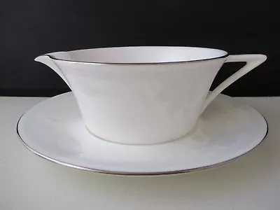 Mikasa Ovation White Gravy Boat With Tray-  0507k • $38.97