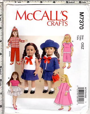  18  Retro Doll Clothes  ©2016 McCall's Crafts Sewing Pattern # M7370 UNCUT • $9.99