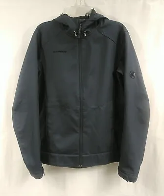 Mammut Softshell Navy Hooded Jacket Polyester Men Size M W/ Hood • $54.99