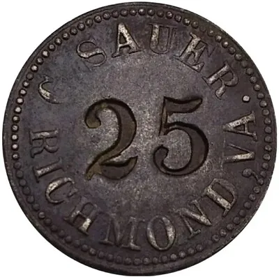 (1870's) Richmond Va-Ri 28gs G Sauer Virginia Merchant Token  • $225