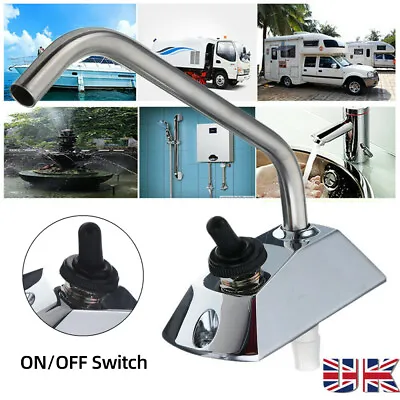 12V Electric Water Pump Tap Auto Galley Faucet For Campervan Boat Motorhome UK • £22.79