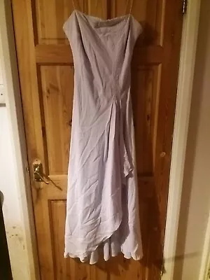 £9.50 • Buy Monsoon Floor Length Dress Size 12 Lilac Colour