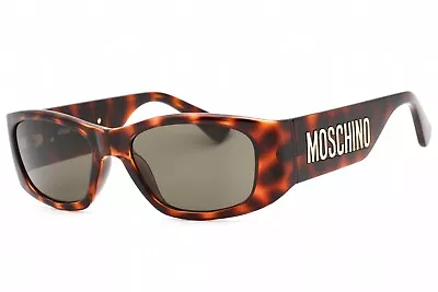 MOSCHINO MOS145/S 005L 70 Sunglasses Havana Frame Brown Lenses 55mm • $61.89