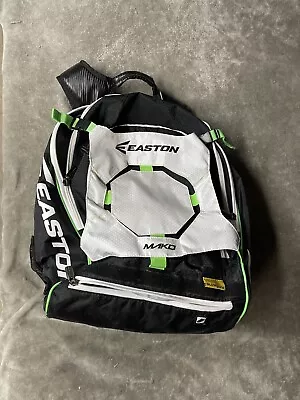 Easton MAKO WalkOff Backpack Baseball/Softball Blk/Wht/LM Green. (A) Condition • $25