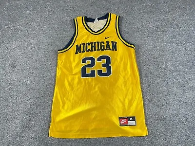 VTG 90s Nike Michigan Wolverines Basketball Jersey Adult Medium #23 Jimmy King • $45