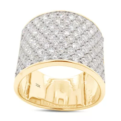 1.16ct Round Cut Moissanite Dome Wedding Band Ring 10K Solid Yellow Gold • $1149.99