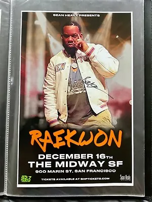 SIGNED RAEKWON Concert Poster WU-TANG CLAN Hip Hop 50 Ol Dirty Bastard Gza Rza 1 • $15