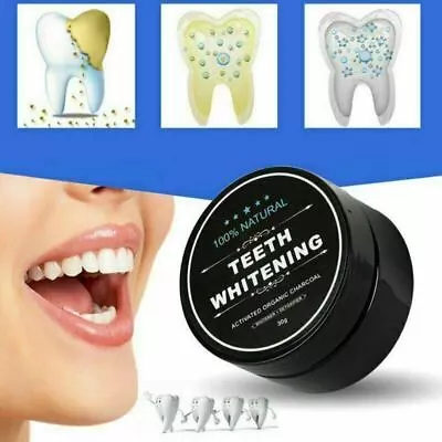 $10.68 • Buy Coconut Activated Charcoal Whitener Vegan Natural Teeth Whitening Powder 1pc