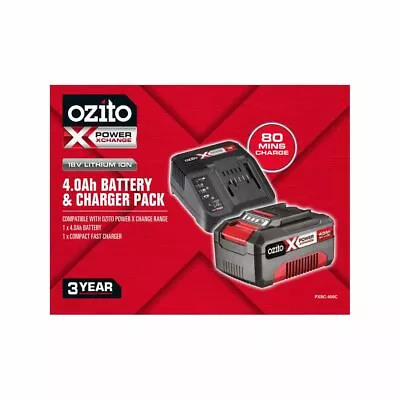 New Ozito Power X Change 18V 4.0Ah Amp Battery AND Fast Charger Combo Pack Kit • $159