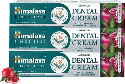 £15.58 • Buy Himalaya Ayurvedic Dental Cream Neem & Pomegranate Herbal Toothpaste 3-Pieces Of