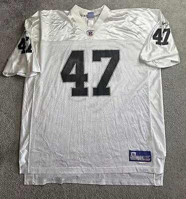 Oakland Raiders Reebok Authentic Vintage Tyrone Wheatley #47 Jersey WHITE Sz 2XL • $150