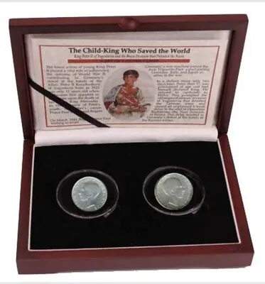 The Child King Who Saved The World From The Nazis - 2 Silver Coins - COA & Story • $100