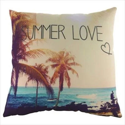 £12.99 • Buy Summer Love Natural Cushion Complete Cover + Filling Sofa Decor X 2 New