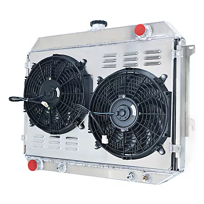 4Row Radiator+Shroud Fan For 68-74 1971 Dodge Plymouth Mopar Cars 5.6L/6.6L/7.2L • $309