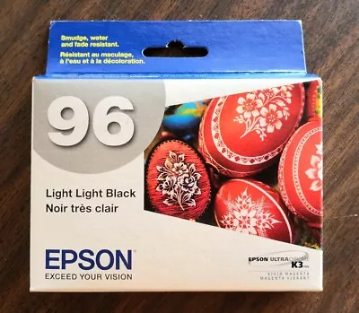 05.2018 NIB GENUINE Epson 96 T096 Ink For R2880 Light Light Black T0969 T096920 • $16.89